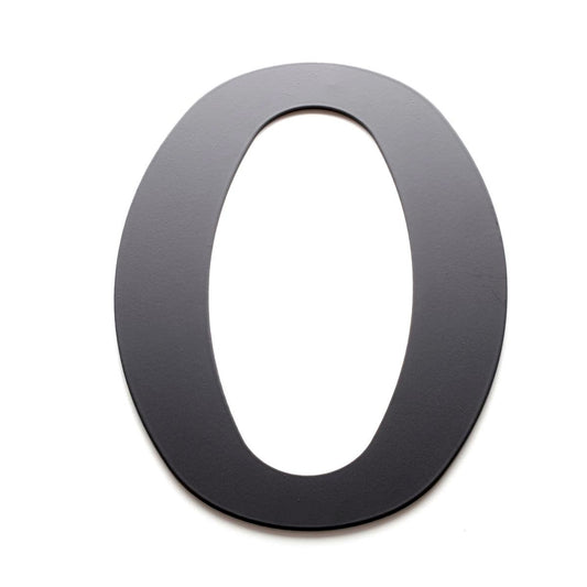 Sandleford 200mm Black Lorenzo House Number 0 - Durable Rust-Resistant Steel