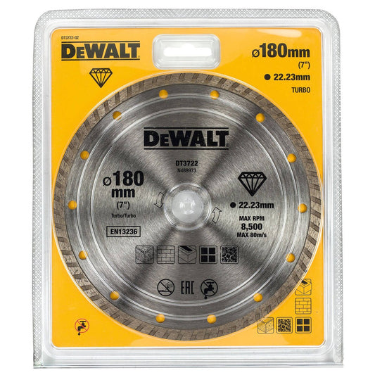 Dewalt Turbo Diamond Wheel - 180mm x 22mm - All Purpose Cutting Disc – view 2 - Auzzistore