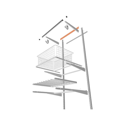 Flexi Storage Home Solutions Hang Track Cover 558mm White Plastic Easy Install
