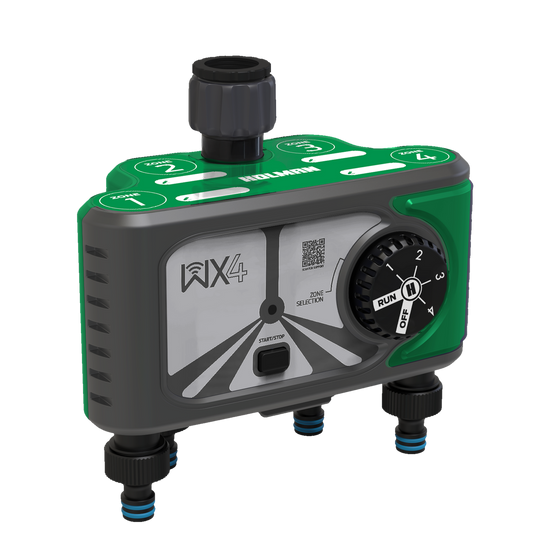 Holman wx4 Wi-Fi Tap Timer - 4x Outlet - 118mm x 192mm x 215mm - Smart Irrigation