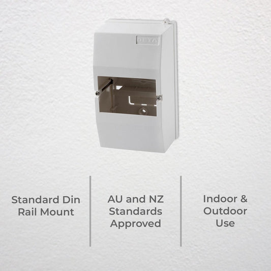 Deta 4 Module Enclosure - Polycarbonate - 4 Module Size - Safe Solution – view 2 - Auzzistore