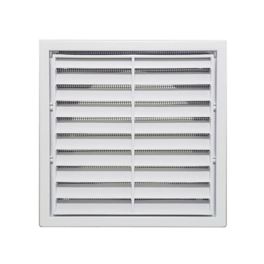Builders Edge 100mm White Grill Vent - Polypropylene - Insect Screen
