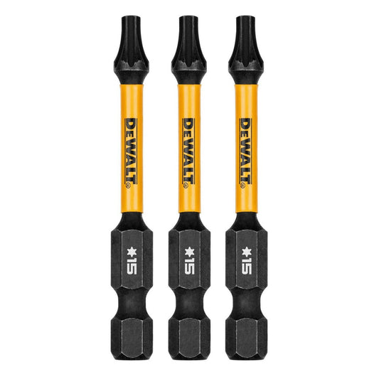 Dewalt Flextorq Screwdriver Bit - TX15 - 57mm - 3 Pack - Durable & Impact-Ready - Auzzistore