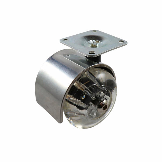 Easyroll Castor - 50mm - Polyurethane - Twin Transparent Wheels - Auzzistore