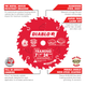 Diablo 184mm 24 Teeth Ultra Thin Circular Saw Blade - Red