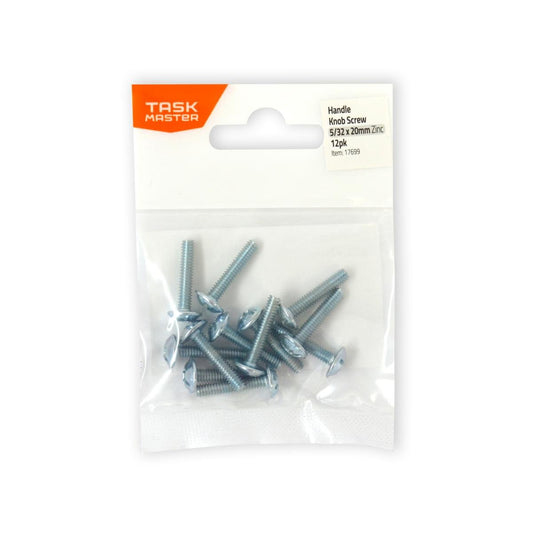 Taskmaster Zinc Plated Knob Handle Bolt 12 Pack - 5/32 x 20mm - Auzzistore