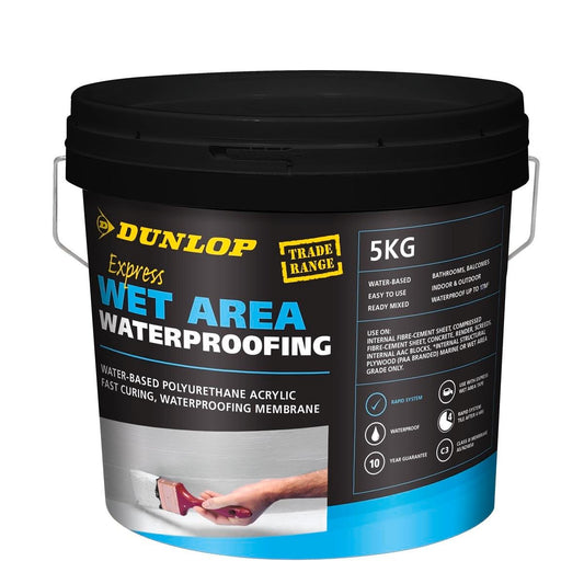 Dunlop 5kg Waterproofing Membrane - Acrylic Polyurethane - Rapid Dry - Auzzistore
