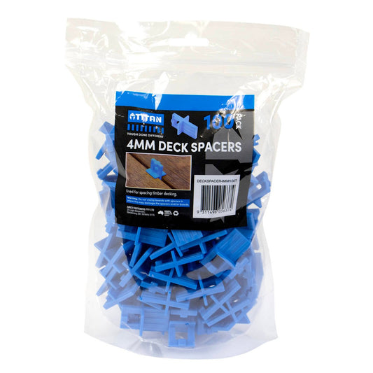 Titan 4mm Blue Deck Spacers - 100 Pack - Durable Plastic - Reusable - Auzzistore