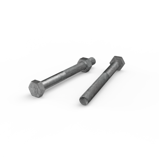 Zenith Hot Dip Galvanised Hex Head Bolts and Nuts M10 x 100mm Durable - Auzzistore