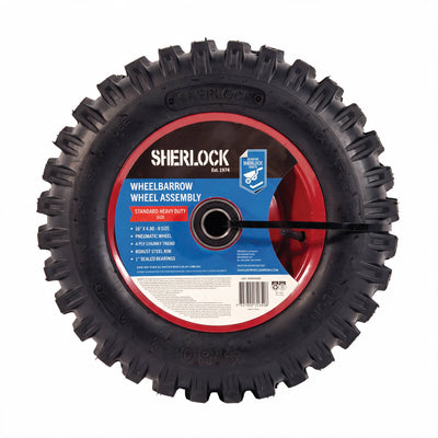 Sherlock 16 Inch Heavy Duty Tread Wheelbarrow Wheel Steel Rubber Durable