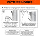 Everhang 10kg Brass Plated Picture Hanging Hooks 3 Pack Durable Use
