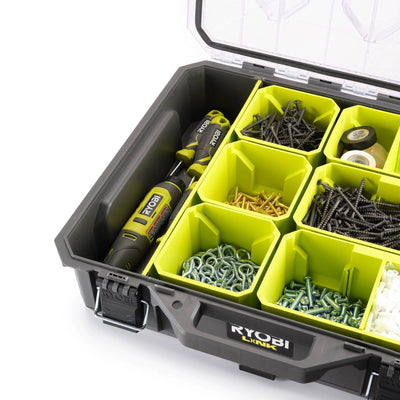 Ryobi Link Small Parts Organiser - Modular Storage Solution 445mm x 150mm x 510mm
