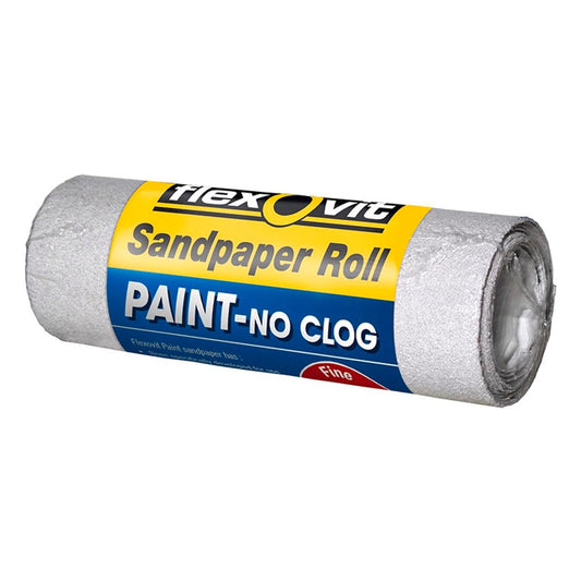 Flexovit 115mm x 1m 180 Grit Sandpaper Roll - Paper - No Clog - Fast Cutting - Auzzistore
