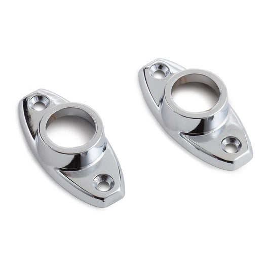 Sandleford 16mm Chrome Oval Flange 2 Pack - Chrome - Zinc Alloy - Auzzistore