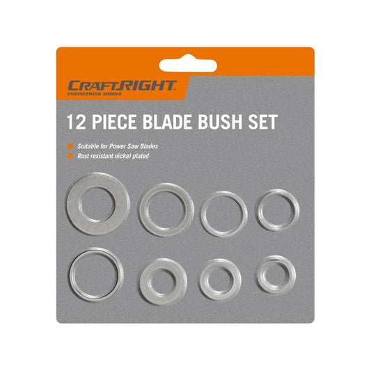 Craftright 12 Piece Circular Saw Bush Set - Metal - Rust Resistant - Versatile - Auzzistore