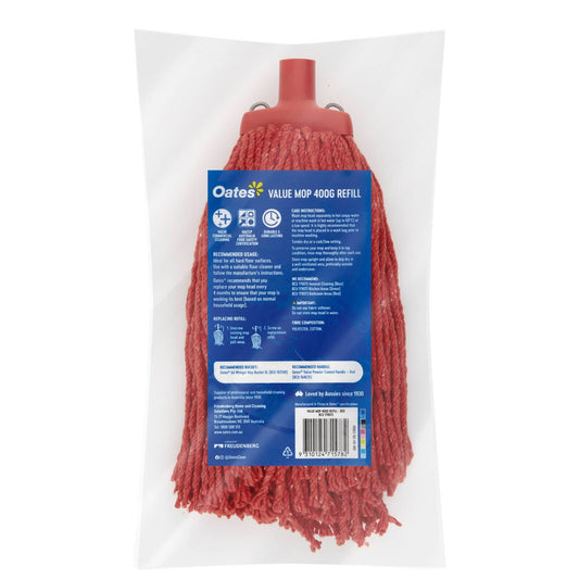 Oates Value Mop - 400g - Highly Absorbent - Red Color-Coded – view 2