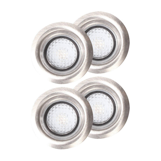Brilliant Warm White LED Lennox Deck Light Add On Kit 4 Pack - 40mm - Stainless Steel – view 2