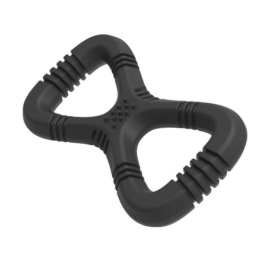 Gladiator Large Black Tug Rubber Dog Toy - 145mm x 32mm x 280mm - Durable Interactive Play – view 2