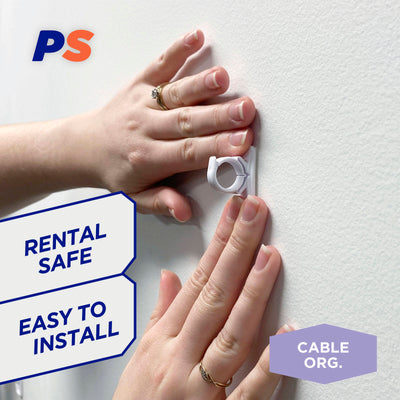 Permastik Small Cable Clips - 12 Pack - Plastic - Easy To Apply