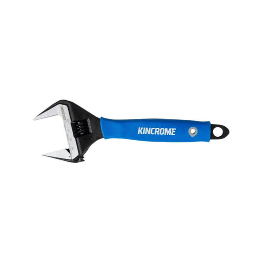 Kincrome 200mm Adjustable Wide Mouth Wrench - Chrome Vanadium Steel - Ergonomic Handle