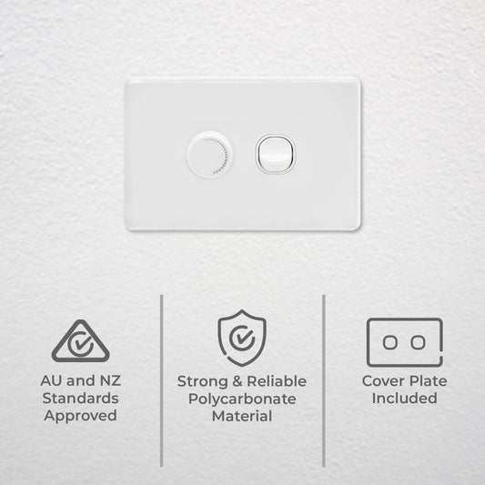 Deta Universal Dimmer - 200W - Polycarbonate - LED Compatible – view 2 - Auzzistore