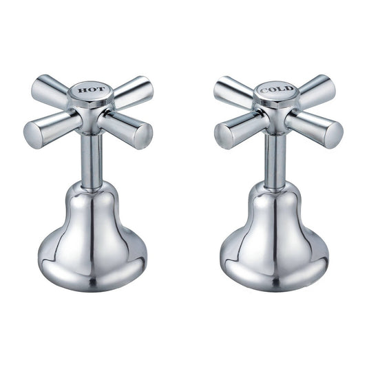 Shaw Mason Chrome Easy Clean Basin Top Assembly Pair - 67mm x 105mm - Durable - Auzzistore