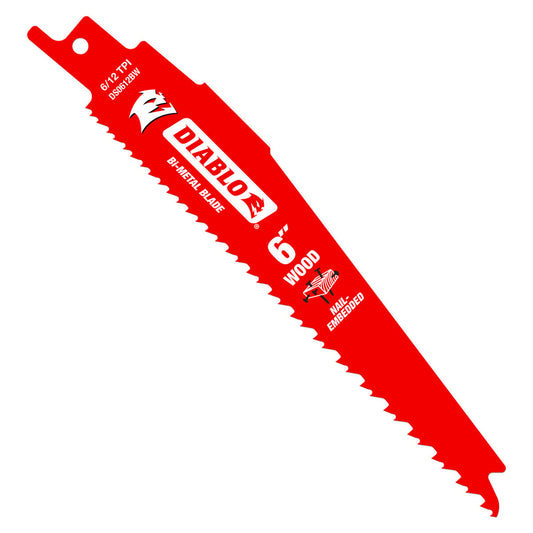 Diablo Reciprocating Saw Blades - 6" - Bi-Metal - Nail Embedded Wood - 5 Pack – view 2