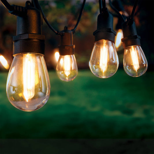 Lytworx Festoon Lights - 5.4m - Solar/USB - 10 LED Bulbs – view 2 - Auzzistore