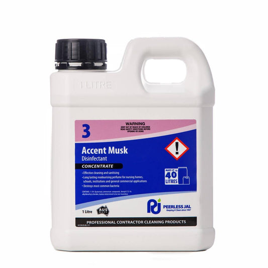 Peerless JAL Accent Musk Disinfectant 1L Liquid Anti-Bacterial Cleaner