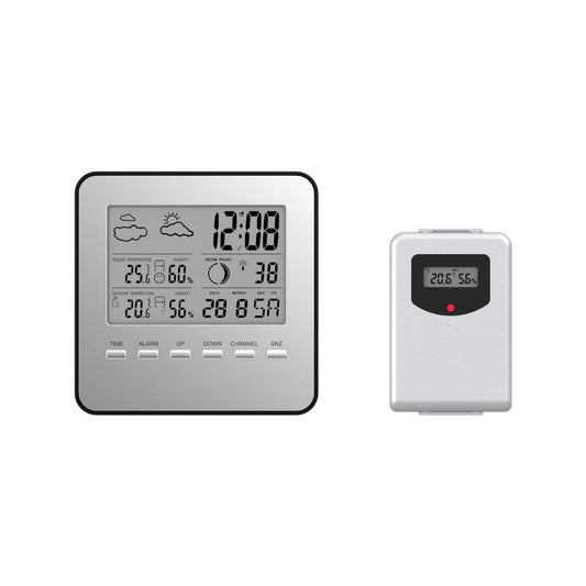 Garden Basics Wireless Weather Station - Indoor Outdoor Temperature & Humidity - 130mm x 130mm - Weather Forecasting