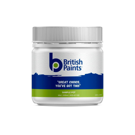 British Paints Sample Pot - 250ml - Water - Indoor Use - Low Sheen - Auzzistore