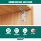 Carinya Reinforcing Angle Bracket - 70mm - Powder Coated - 8 Pack