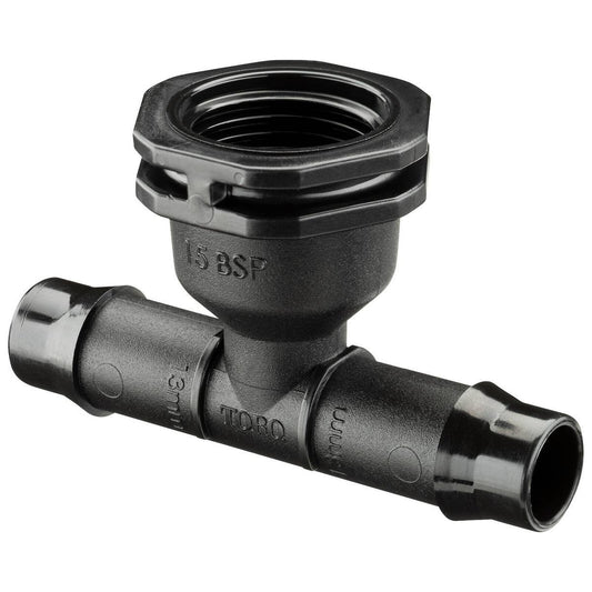 Toro 13mm Female Threaded Tee - 13 x 15mm - Polypropylene - UV Stabilised - Auzzistore