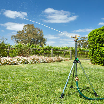 Pope Rain Tower Sprinkler - Adjustable Impact - 0.5-0.85m - Metal - 24m Coverage