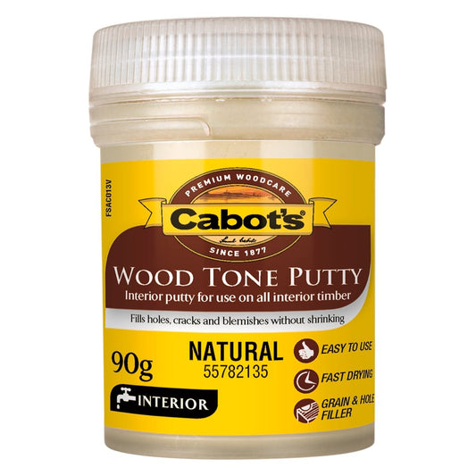Cabot Natural Wood Tone Putty - 90g - Water Based - Fast Drying - Auzzistore