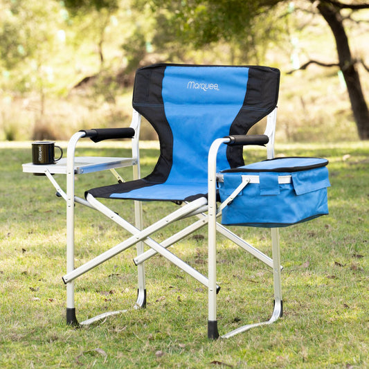 Marquee Director Chair - Portable Aluminium - 110kg - With Cooler Bag