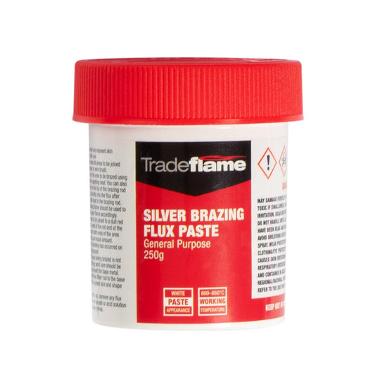 Tradeflame Silver Brazing Flux Paste 250g White Paste Professional Use - Auzzistore
