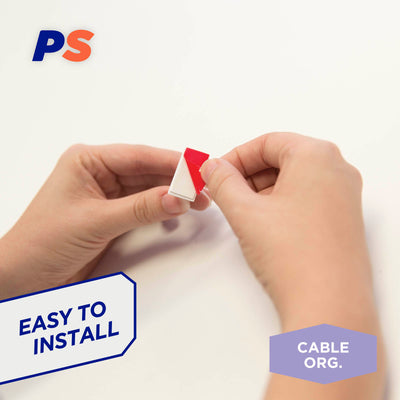 Permastik Small Cable Clips 12 Pack Plastic 300g Hold Easy Apply