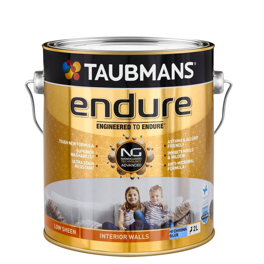 Taubmans 2L Hi C Blue Low Sheen Endure Interior Walls Paint 2.523kg - Auzzistore