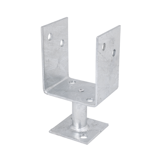 Pryda Full Stirrup Post Anchor 65x90mm M10 - Galvanised Steel - Termite Protection – view 2 - Auzzistore