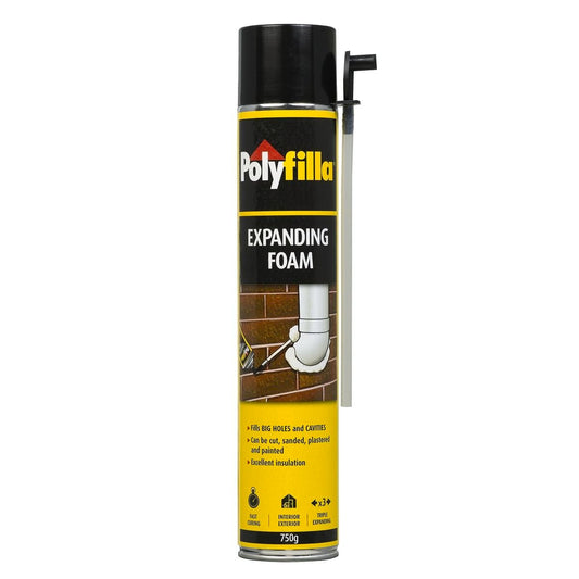 Poly 750g Expanding Foam - Polyurethane Foam - Fast Curing - Paintable - Auzzistore