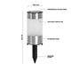 Click Byron Solar LED Pathway Bollard - 210mm - Stainless Steel - Outdoor Use