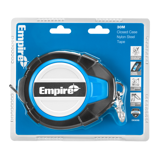 Empire 30m Closed Case Long Steel Tape Measure - Durable Steel Blade – view 2 - Auzzistore