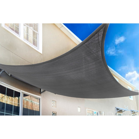 Marquee Shade Sail 3 x 3m Charcoal HDPE Weather Resistant UV Block – view 2