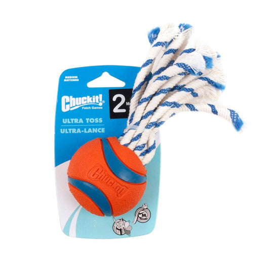 Chuckit Medium Ultra Toss Ball - 90mm x 148mm - Durable - Easy to Clean - Bright Colours