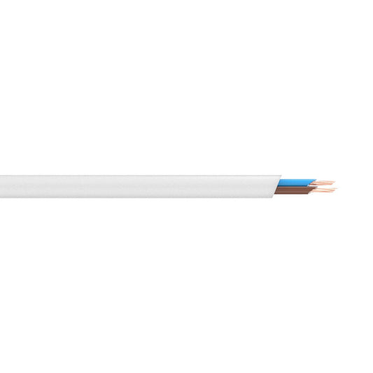 Deta 2 Core Cable - 5m 0.75mm - White - Flexible for Lighting & Tools - Auzzistore