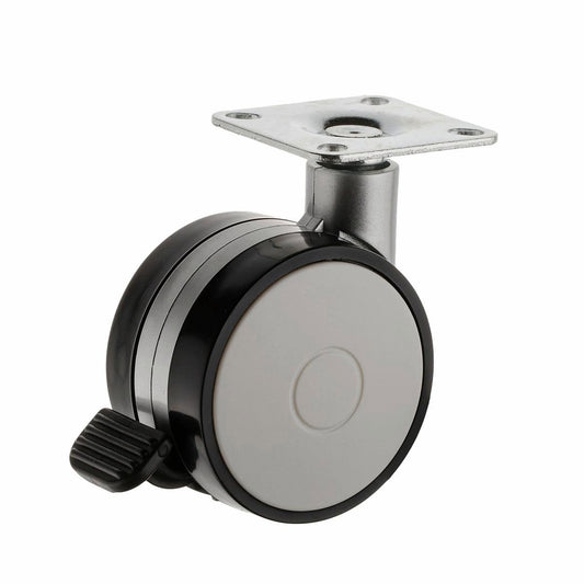 Easyroll Office Swivel Brake Castor - 60mm - Nylon/Steel - 30kg Load - Auzzistore