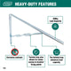 Carinya Heavy Duty Twisted Stay Bracket 500x400mm Zinc 300kg Capacity
