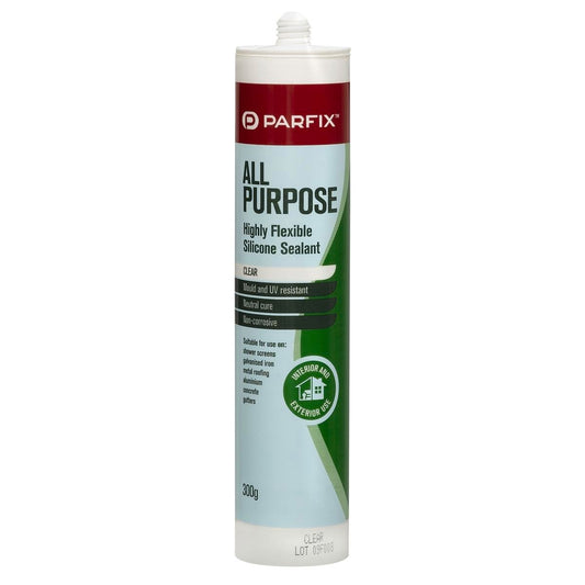 Parfix All Purpose Silicone - 300g - Clear - Mould Resistant - Auzzistore