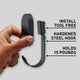 3M Black Claw Wall Hook - 7kg - 33mm x 83mm - Easy Installation